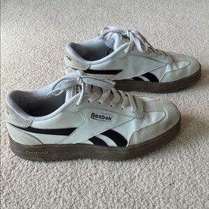 Reebok Classic White and Black Sneakers
